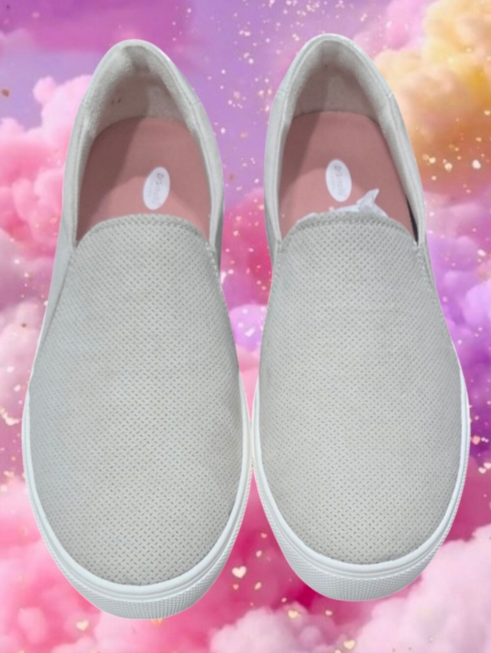Dr. Scholl's Women's Slip-On Athletic Sneakers in Light Gray with White Soles